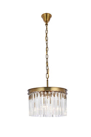 Elegant Lighting - 1208D16SG/RC - Three Light Pendant - Sydney - satin gold
