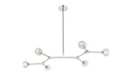 Elegant Lighting - 3508D50C - Six Light Pendant - Zayne - Chrome