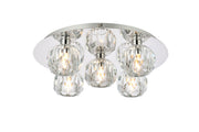Elegant Lighting - 3509F16C - Five Light Flush Mount - Graham - Chrome