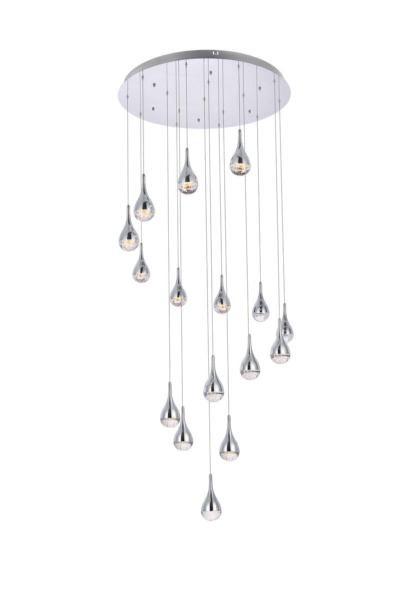 Elegant Lighting - 3816D36C - LED Chandelier - Amherst - chrome