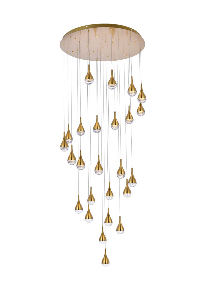 Elegant Lighting - 3825D42SG - LED Chandelier - Amherst - satin gold