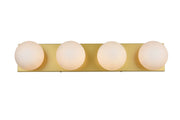 Elegant Lighting - LD7303W31BRA - Four Light Bath Sconce - Jaylin - Brass and frosted white