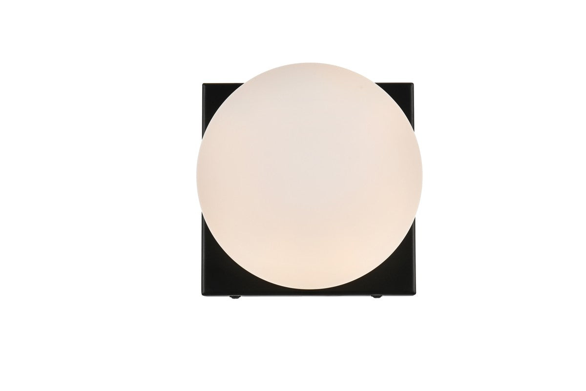 Elegant Lighting - LD7303W6BLK - One Light Bath Sconce - Jaylin - Black and frosted white