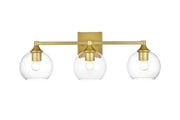 Elegant Lighting - LD7308W25BRA - Three Light Bath Sconce - Foster - Brass and Clear