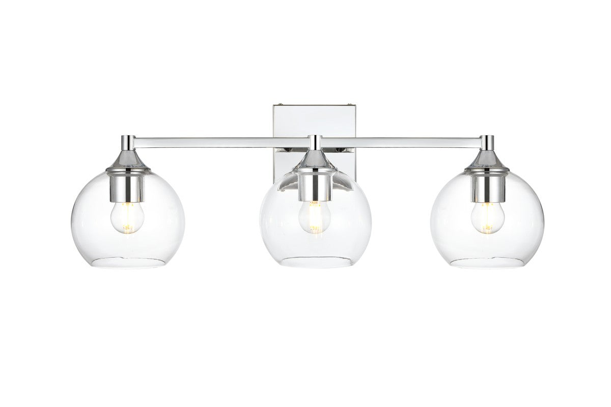 Elegant Lighting - LD7308W25CH - Three Light Bath Sconce - Foster - Chrome and Clear
