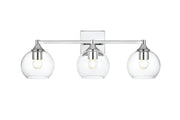 Elegant Lighting - LD7308W25CH - Three Light Bath Sconce - Foster - Chrome and Clear