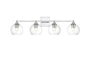 Elegant Lighting - LD7308W33CH - Four Light Bath Sconce - Foster - Chrome and Clear