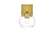 Elegant Lighting - LD7308W6BRA - One Light Bath Sconce - Foster - Brass and Clear