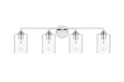 Elegant Lighting - LD7315W33CH - Four Light Bath Sconce - Mayson - Chrome and Clear