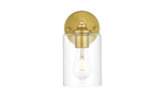Elegant Lighting - LD7315W5BRA - One Light Bath Sconce - Mayson - Brass and Clear