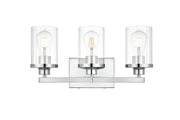 Elegant Lighting - LD7316W18CH - Three Light Bath Sconce - Saanvi - Chrome and Clear