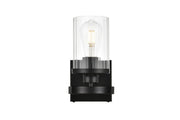 Elegant Lighting - LD7316W5BLK - One Light Bath Sconce - Saanvi - Black and Clear