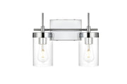 Elegant Lighting - LD7319W14CH - Two Light Bath Sconce - Benny - Chrome and Clear