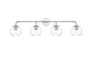 Elegant Lighting - LD7321W37CH - Four Light Bath Sconce - Genesis - Chrome and Clear
