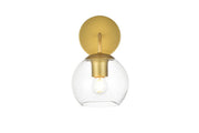 Elegant Lighting - LD7321W6BRA - One Light Bath Sconce - Genesis - Brass and Clear