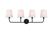 Elegant Lighting - LD7322W36BLK - Four Light Bath Sconce - Colson - Black and Clear
