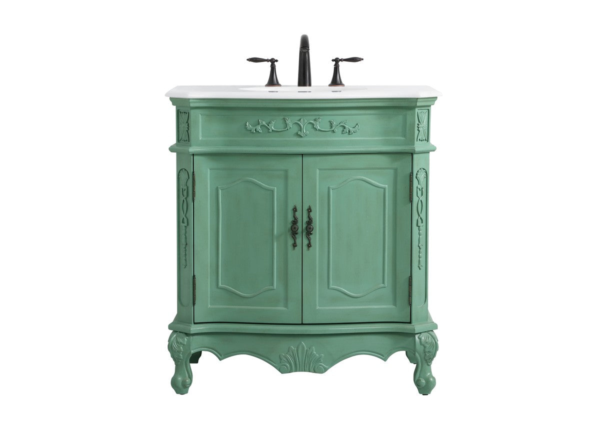 Elegant Lighting - VF10132VM-VW - Single Bathroom Vanity - Danville - Vintage mint