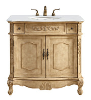 Elegant Lighting - VF10136AB-VW - Single Bathroom Vanity - Danville - Antique beige