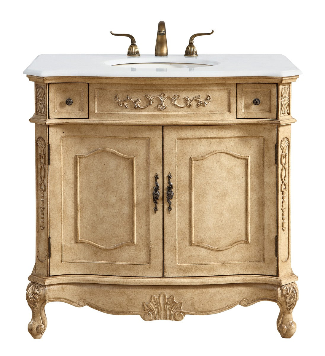 Elegant Lighting - VF10136AB-VW - Single Bathroom Vanity - Danville - Antique beige