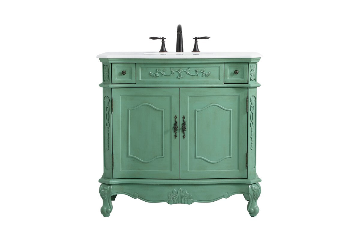 Elegant Lighting - VF10136VM-VW - Single Bathroom Vanity - Danville - Vintage mint