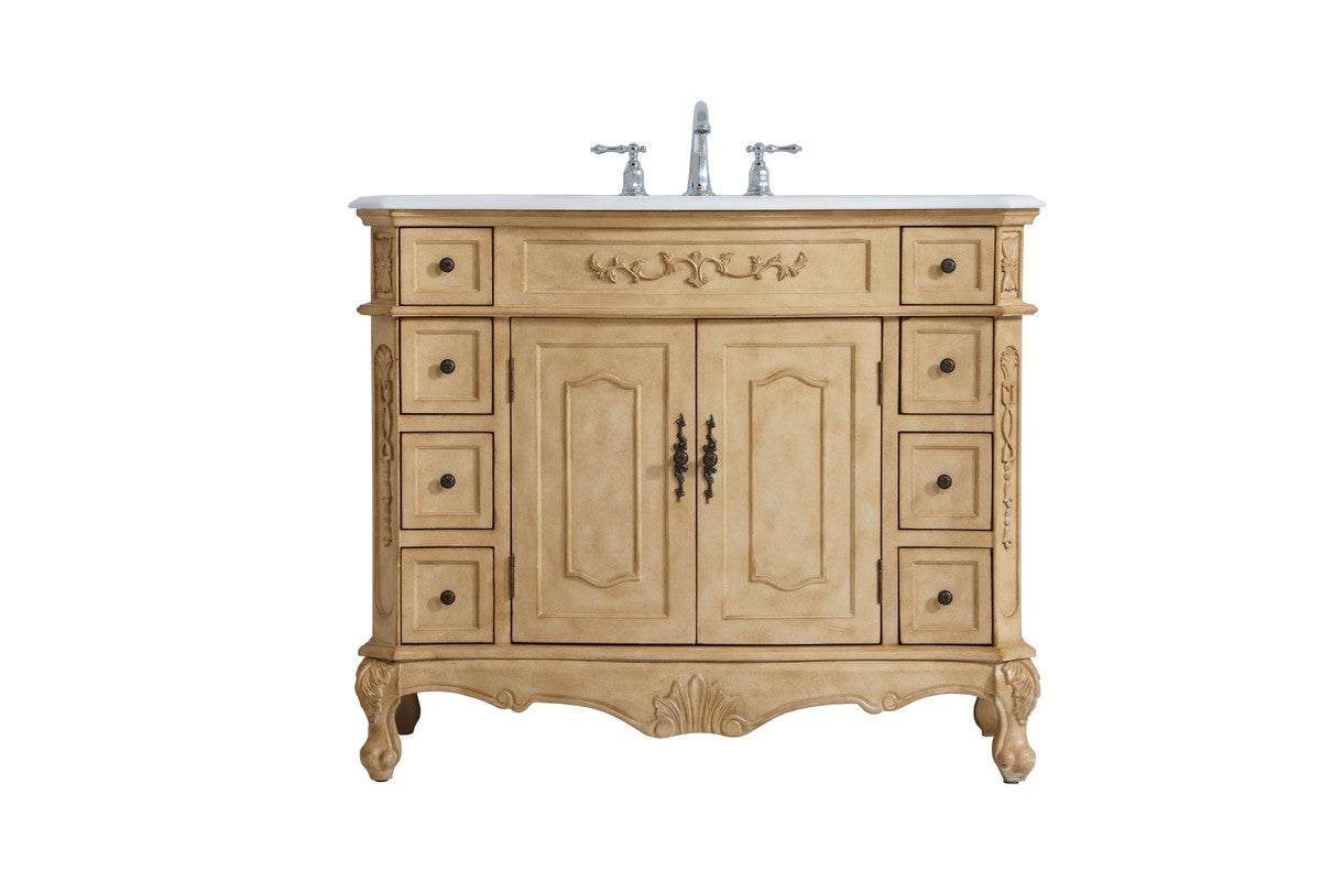 Elegant Lighting - VF10142AB-VW - Single Bathroom Vanity - Danville - Antique beige