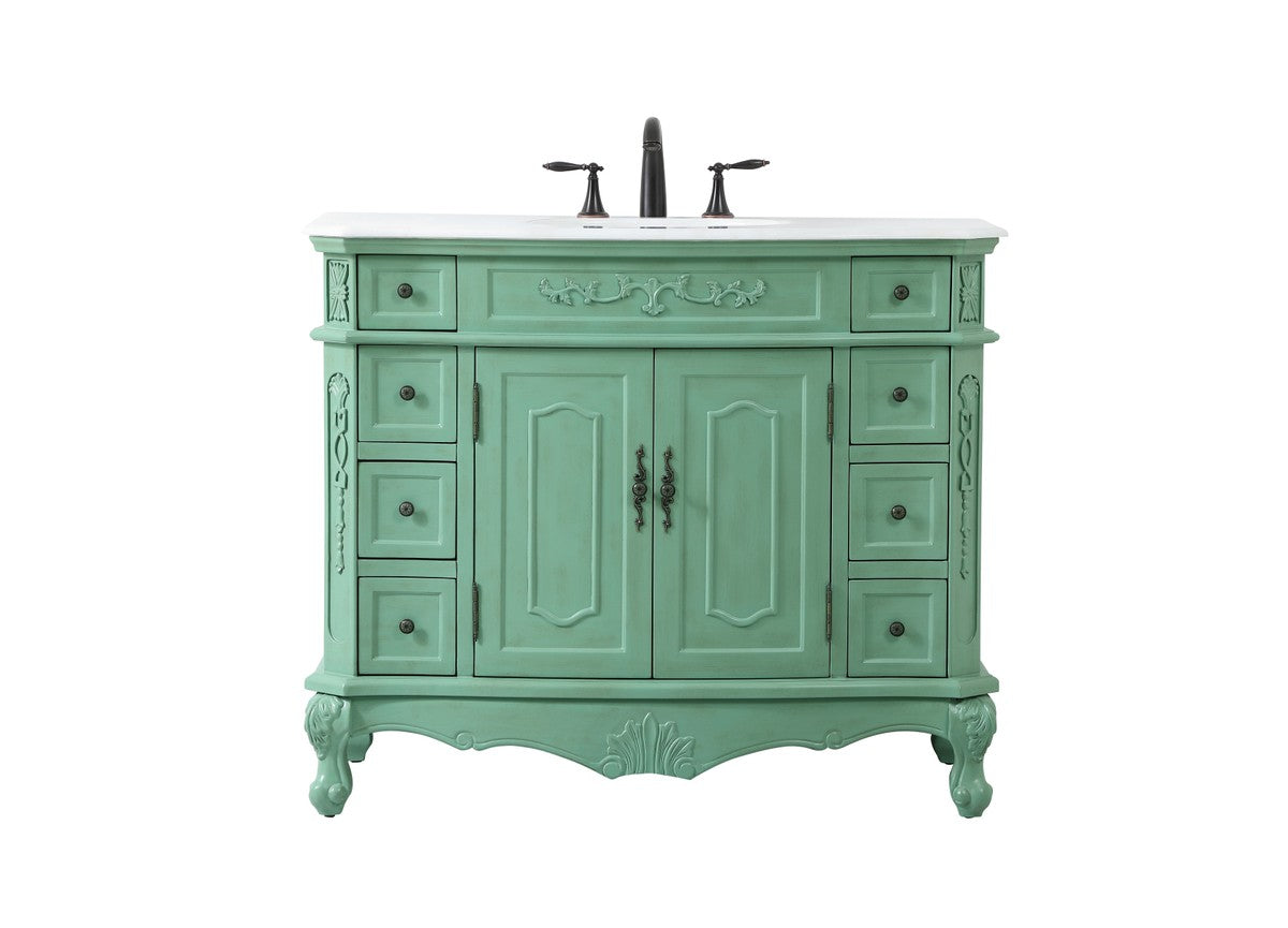Elegant Lighting - VF10142VM-VW - Single Bathroom Vanity - Danville - Vintage mint