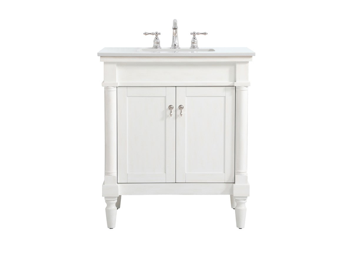 Elegant Lighting - VF13030AW-VW - Single Bathroom Vanity - Lexington - Antique white