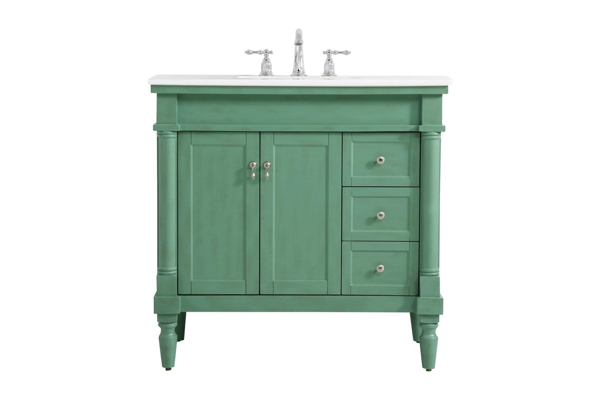 Elegant Lighting - VF13036VM-VW - Single Bathroom Vanity - Lexington - Vintage mint