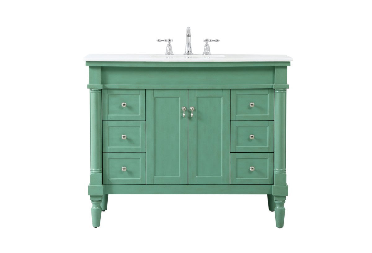 Elegant Lighting - VF13042VM-VW - Single Bathroom Vanity - Lexington - Vintage mint