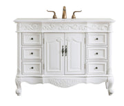 Elegant Lighting - VF38848AW-VW - Single Bathroom Vanity - Oakland - Antique white