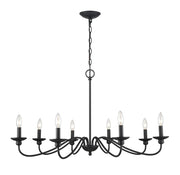 Millennium - 4388-MB - Eight Light Chandelier - Delvona - Matte Black