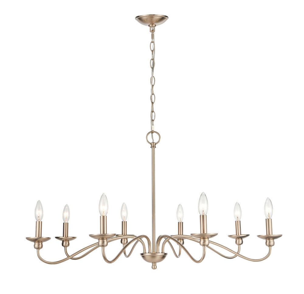 Millennium - 4388-MG - Eight Light Chandelier - Delvona - Modern Gold