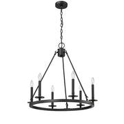 Millennium - 6706-MB - Six Light Chandelier - Florence - Matte Black