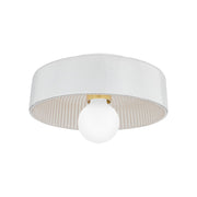 Mitzi - H778501-AGB/CRW - One Light Flush Mount - Ray - Aged Brass/ Ceramic Reactive White