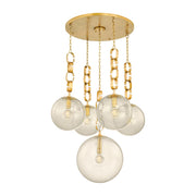 Corbett Lighting - 374-38-VB - Five Light Chandelier - Nessa - Vintage Brass