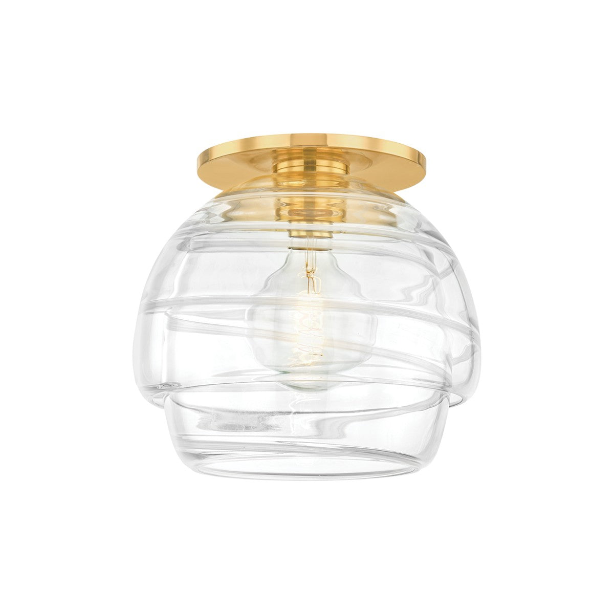 Hudson Valley - 4813-AGB - One Light Flush Mount - Montvale - Aged Brass