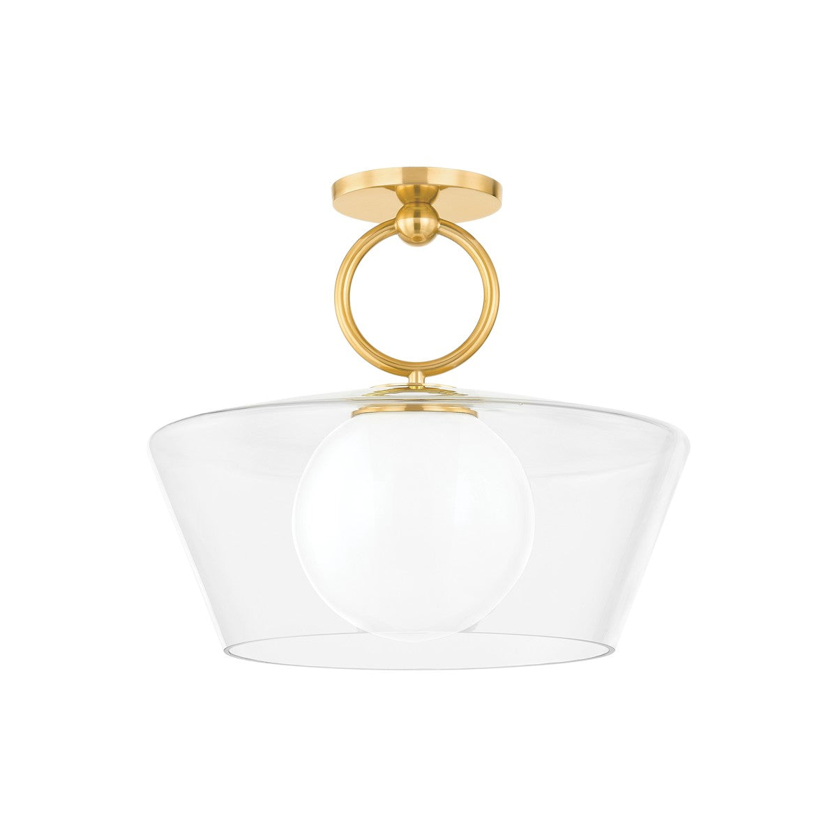 Hudson Valley - 9517-AGB - One Light Pendant - Elmsford - Aged Brass