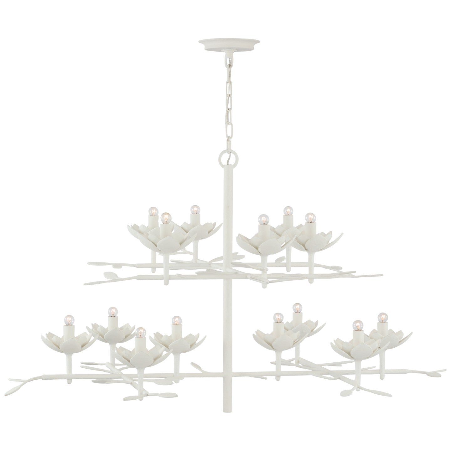 Visual Comfort Signature - JN 5160PW - LED Chandelier - Clementine - Plaster White
