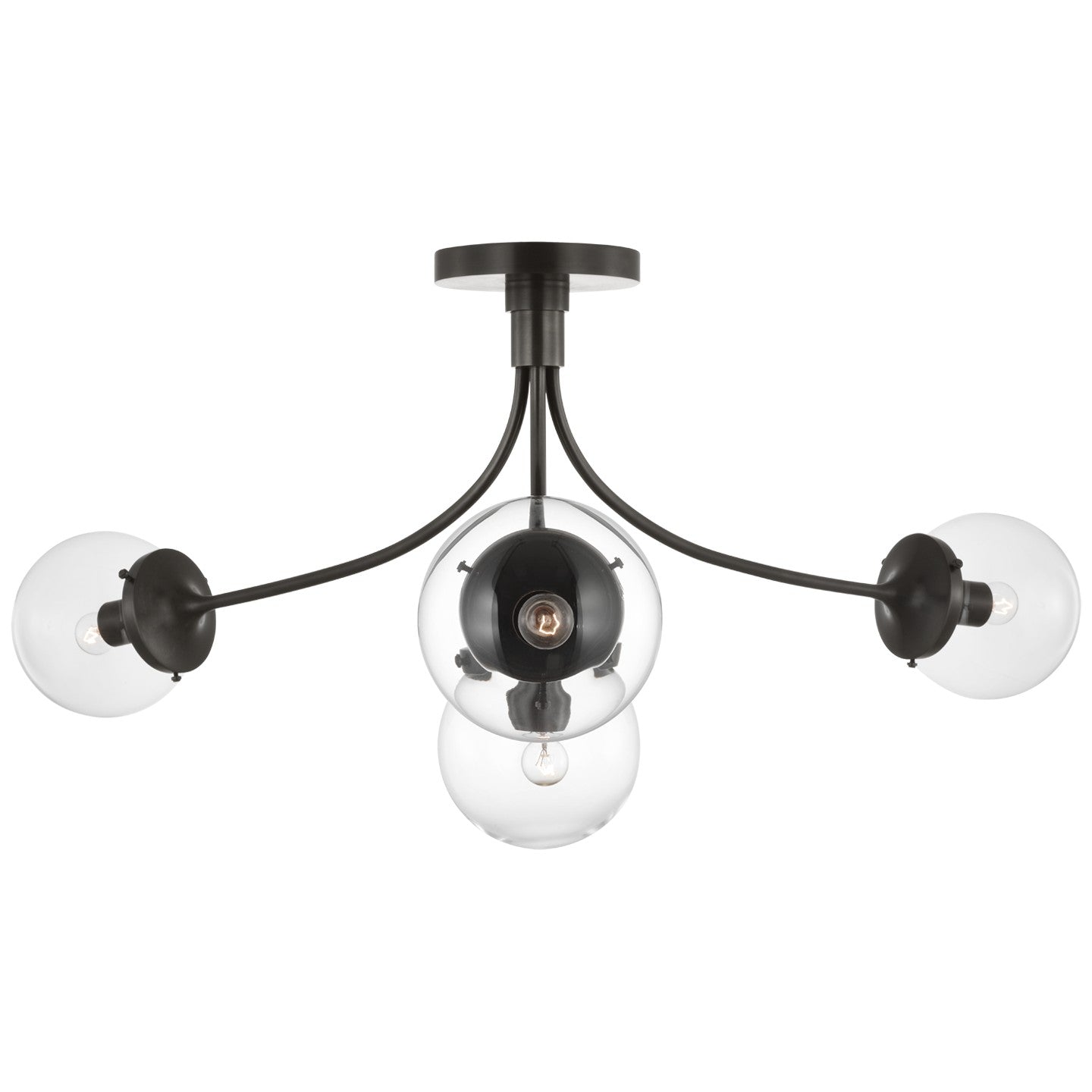 Visual Comfort Signature - KS 4009BZ-CG - LED Semi-Flush Mount - Prescott - Bronze