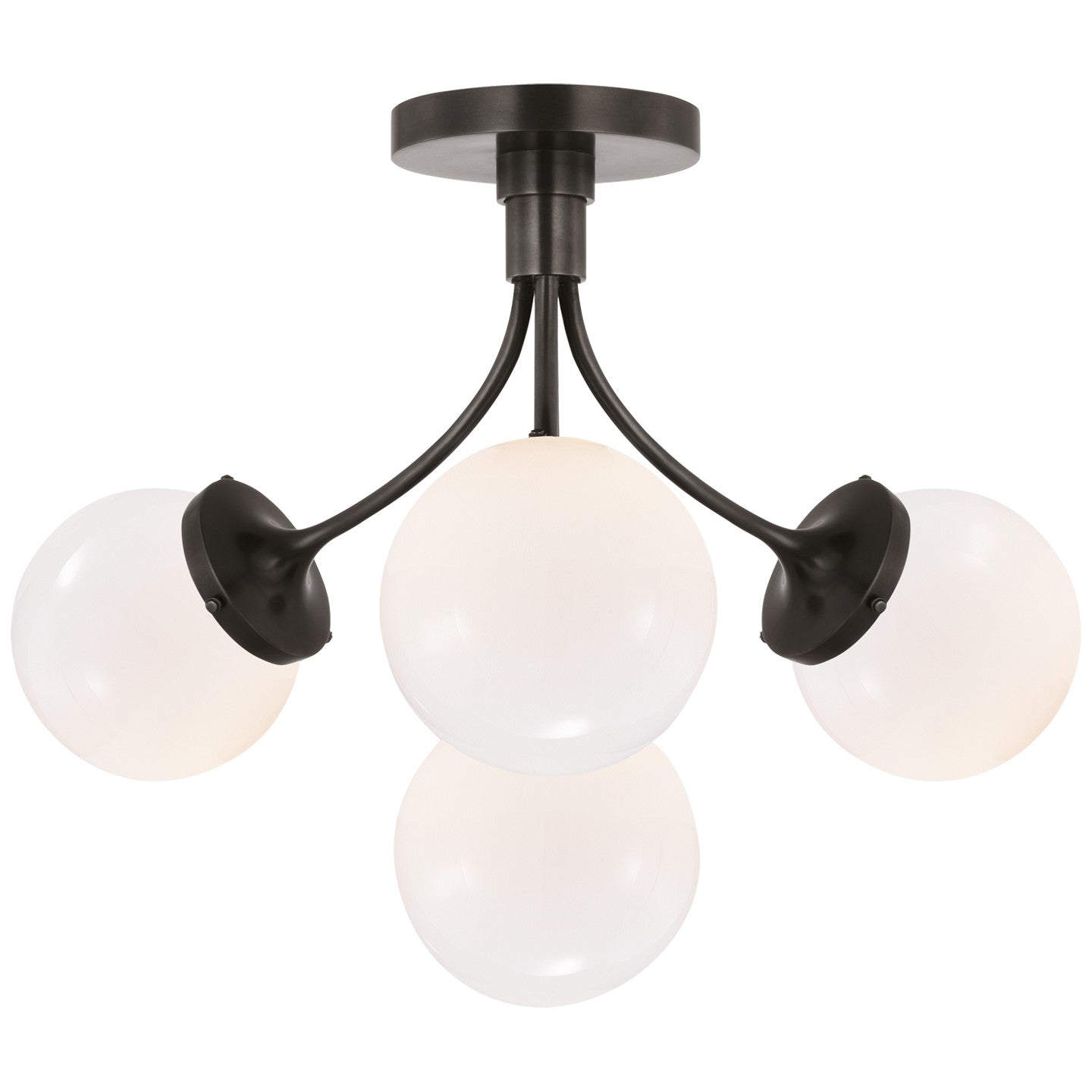 Visual Comfort Signature - KS 4407BZ-WG - Four Light Semi-Flush Mount - Prescott - Bronze