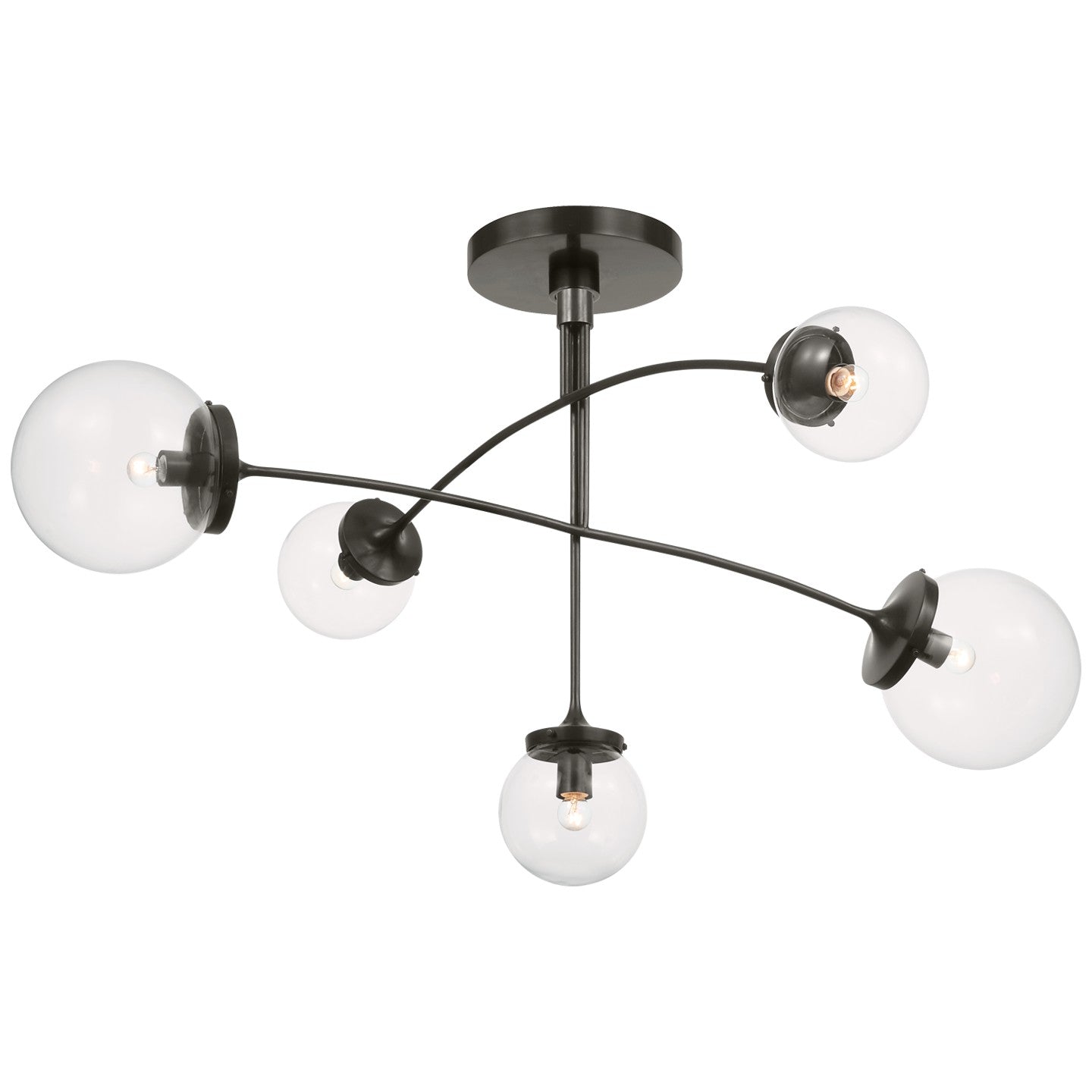 Visual Comfort Signature - KS 5403BZ-CG - Five Light Chandelier - Prescott - Bronze