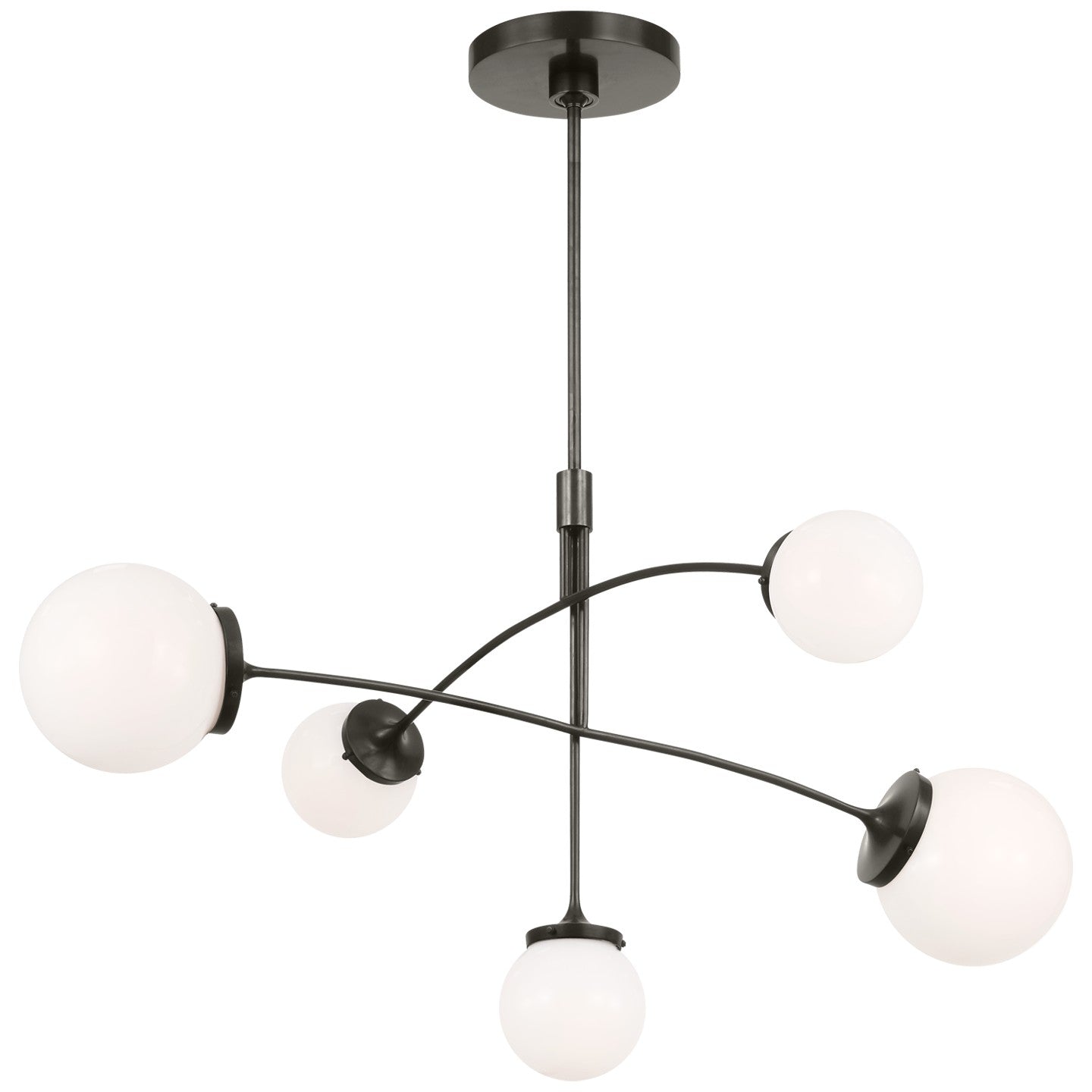 Visual Comfort Signature - KS 5403BZ-WG - Five Light Chandelier - Prescott - Bronze