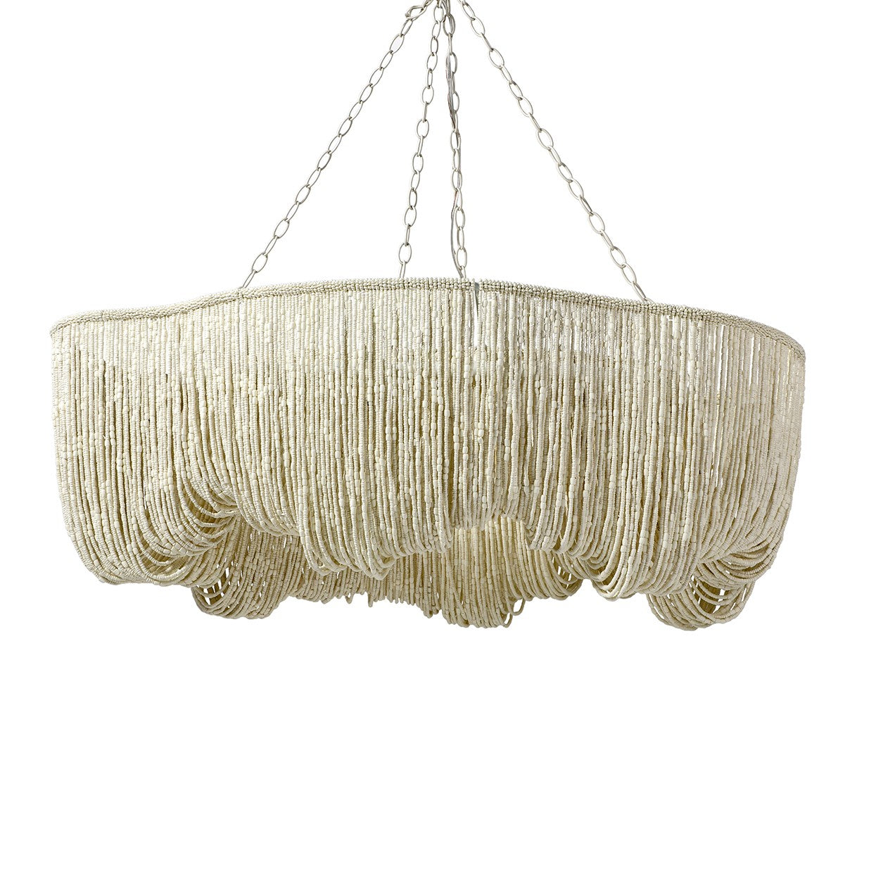 Palecek - 2259-79 - Six Light Chandelier - Lola - Off-White