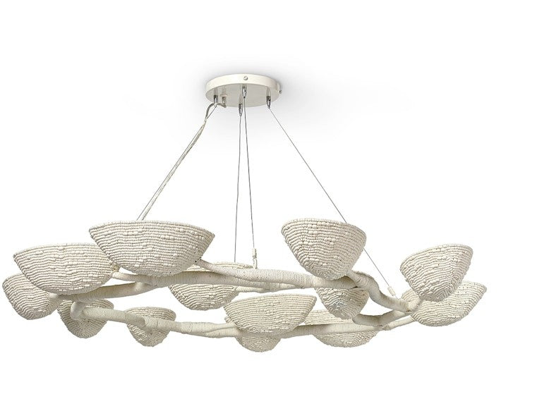 Palecek - 2570-79 - 13 Light Chandelier - Delilah - Matte Cream