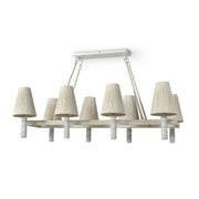 Palecek - 2944-79 - Eight Light Linear Chandelier - Lassiter - Off-White
