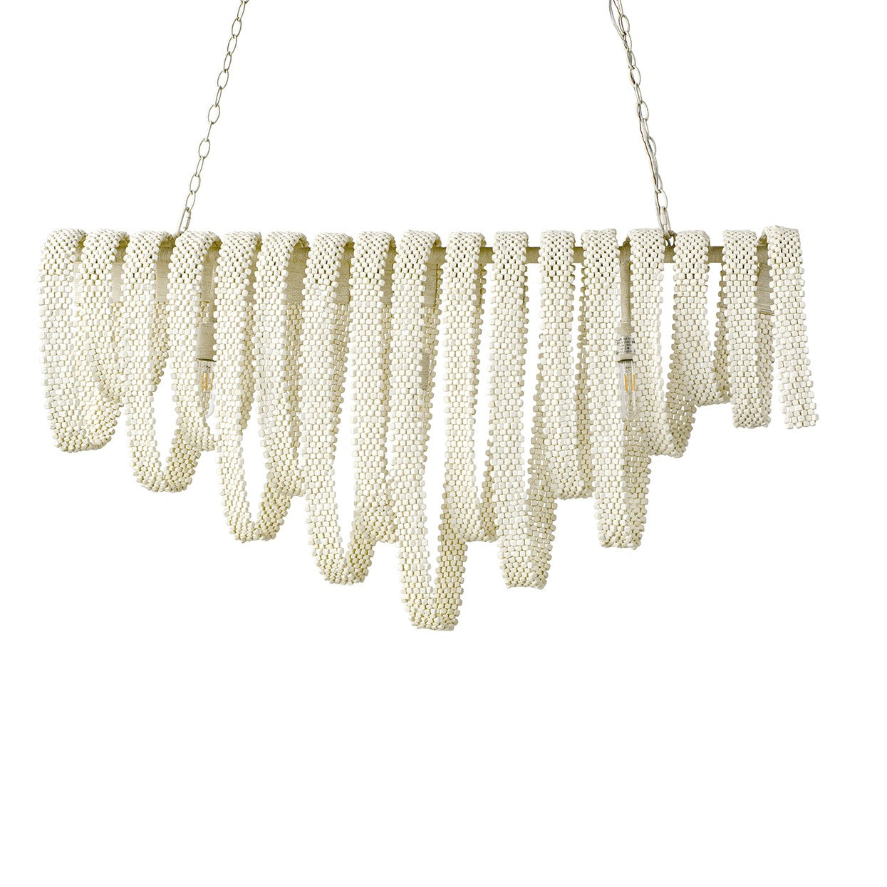 Palecek - 2945-79 - Three Light Chandelier - Raya - Off-White