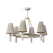 Palecek - 2981-79 - Six Light Chandelier - Lassiter - Off-White