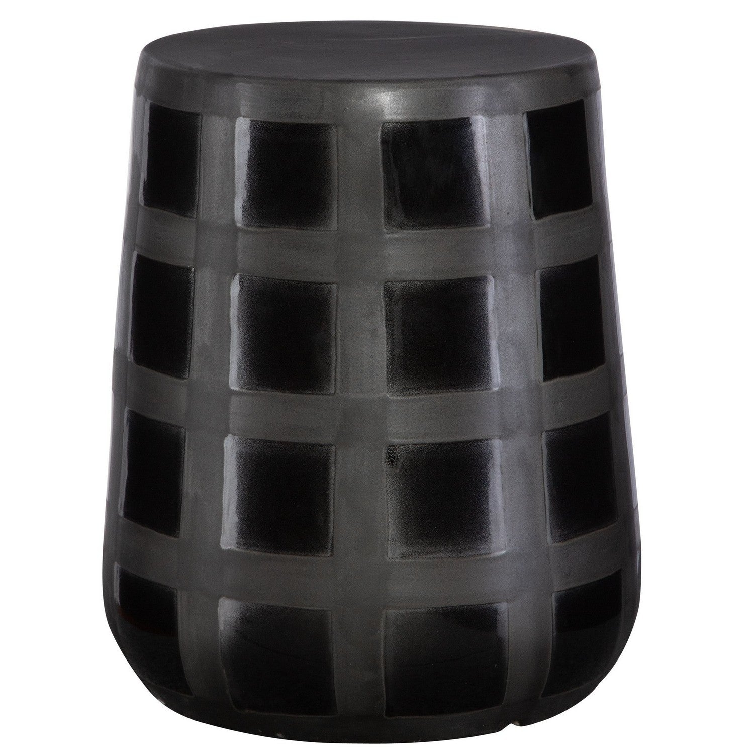 Uttermost - 22987 - Stool - Patchwork Garden - Matte Black