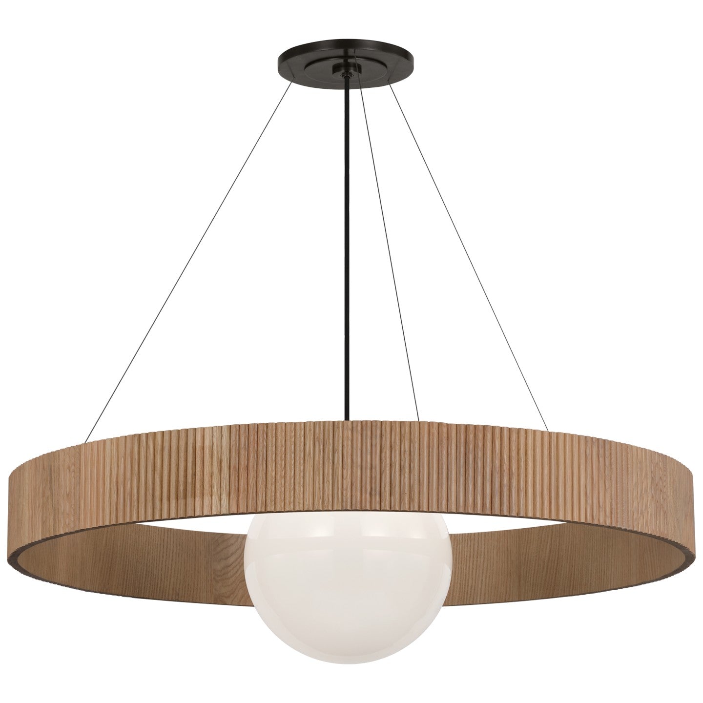 Visual Comfort Signature - WS 5001BZ/NO-WG - LED Chandelier - Arena - Bronze and White Glass