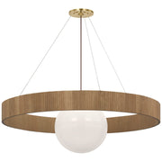 Visual Comfort Signature - WS 5002HAB/NO-WG - LED Chandelier - Arena - Hand-Rubbed Antique Brass and White Glass